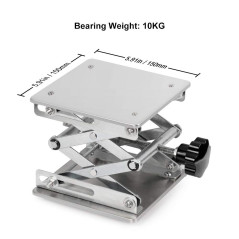stonylab Table Élévatrice de Laboratoire, Table de Levage Plate-Forme de Laboratoire en Acier Inoxydable, 150 x 150mm, Hauteur d