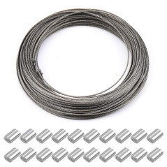 Câble en acier inoxydable de 30 mx 1,5 mm en acier inoxydable, bobine de fil métallique, accessoires pour chevaux, cadre photo,