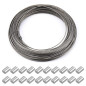 Câble en acier inoxydable de 30 mx 1,5 mm en acier inoxydable, bobine de fil métallique, accessoires pour chevaux, cadre photo, Câble en acier inoxydable de 30 mx 1,5 mm en acier inoxydable, bobine de fil métallique, accessoires pour chevaux, cadre photo,