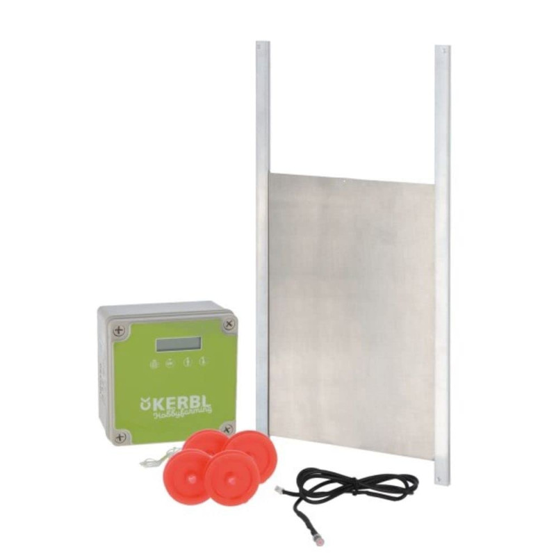 Kerbl Porte Automatique pour poulailler avec Trappe coulissante – Kit Complet Porte de poulailler/Trappe pour Poules – 300 x 400 Kerbl Porte Automatique pour poulailler avec Trappe coulissante – Kit Complet Porte de poulailler/Trappe pour Poules – 300 x 400