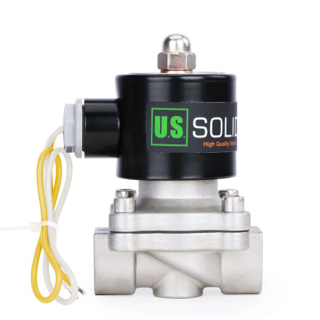 U.S. Solid 220 V AC 1/2" G Electrique Électrovanne acier inoxydable Normalement fermé "NC" Solenoid Valve entraînement direct Ai