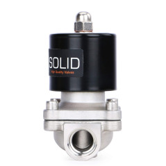 U.S. Solid 220 V AC 1/2" G Electrique Électrovanne acier inoxydable Normalement fermé "NC" Solenoid Valve entraînement direct Ai