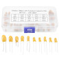 Aeloa 10 valeurs de condensateur, 16V 1 uf - 100 uf tantale Assortis avec Box (100 Pcs/Box) Aeloa 10 valeurs de condensateur, 16V 1 uf - 100 uf tantale Assortis avec Box (100 Pcs/Box)