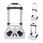 Voluker Diable Pliable Charge 100kg, Chariots de manutention 2 Roues avec Poignée Télescopique en Aluminium, Argent Voluker Diable Pliable Charge 100kg, Chariots de manutention 2 Roues avec Poignée Télescopique en Aluminium, Argent