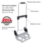 Voluker Diable Pliable Charge 100kg, Chariots de manutention 2 Roues avec Poignée Télescopique en Aluminium, Argent Voluker Diable Pliable Charge 100kg, Chariots de manutention 2 Roues avec Poignée Télescopique en Aluminium, Argent