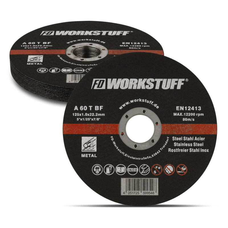 Disques à Tronçonner Professionnels │ 20 pièces │ Ø 115 mm, Épaisseur: 1 mm │ pour scie circulaire │ pour meuleuse de flexion, d Disques à Tronçonner Professionnels │ 20 pièces │ Ø 115 mm, Épaisseur: 1 mm │ pour scie circulaire │ pour meuleuse de flexion, d