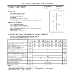 HUABAN 10 pièces FR207 Diode de redressement à récupération rapide 2A 1000V 150-500ns DO-15 (DO-204AC) axial 2 ampères 1000 volt