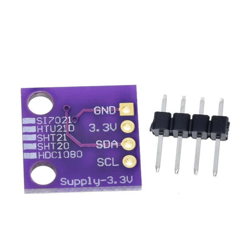 DollaTek Module HDC1080 Faible Puissance, capteur d'humidité numérique de Haute précision GY-213V-HDC1080 avec capteur de tempér