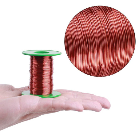 Fil de Cuivre Bobine, 0,35 mm de Cuivre Émaillé Aimant 110 M Fil Magnétique Fil de Cuivre Aimant