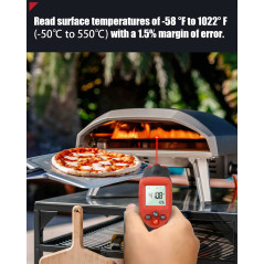 Thermomètre infrarouge Wintact, pistolet thermique numérique sans contact à laser pour cuisine, cuisson des aliments, pizzas, fo
