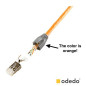 odedo 10x fiches RJ45 Cat.7, Cat 6A, Cat 8.1 orange, fiche réseau, fiche à sertir, créer un câble patch, gaine de protection con