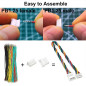 Connecteurs mâles et femelles de 1,25 mm avec câbles pré-sertis compatibles avec Molex PicoBlade pour Pixhawk Silicone Fil de 13