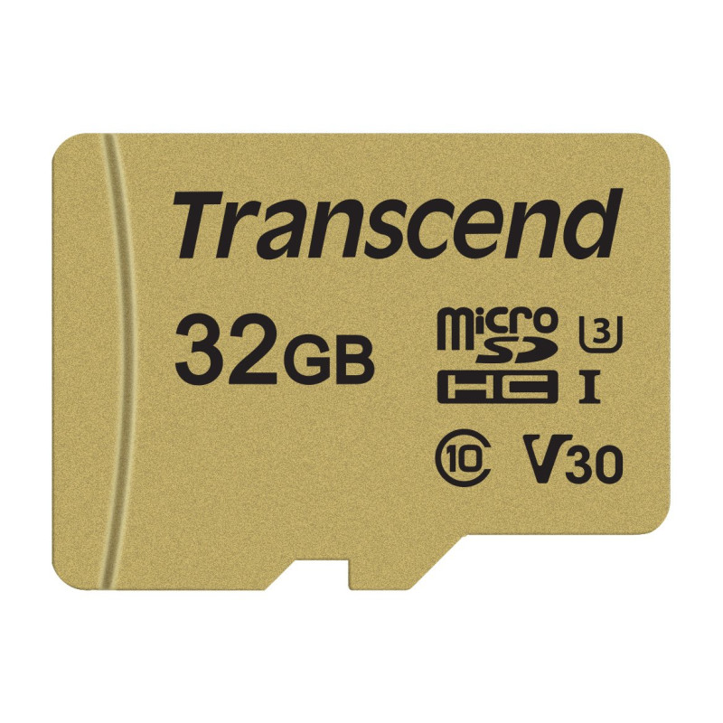 Transcend USD500S Carte mémoire microSDHC 32GB UHS-I, C10, U3, V30, 4K, Full HD, jusqu'à 95/80 MB/s, conçue pour caméras d'actio Transcend USD500S Carte mémoire microSDHC 32GB UHS-I, C10, U3, V30, 4K, Full HD, jusqu'à 95/80 MB/s, conçue pour caméras d'actio