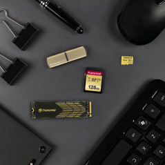 Transcend USD500S Carte mémoire microSDHC 32GB UHS-I, C10, U3, V30, 4K, Full HD, jusqu'à 95/80 MB/s, conçue pour caméras d'actio
