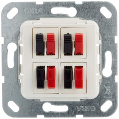 GIRA Switch Series 569403 Insert pour haut-parleur 4 voies Blanc pur