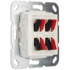 GIRA Switch Series 569403 Insert pour haut-parleur 4 voies Blanc pur