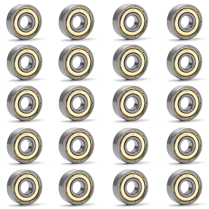 YIXISI 20 Pièces 608 ZZ Roulements, 608 ZZ Roulements à Billes en Métal Double Blindage, ABEC-7 Roulements à Billes Miniatures à YIXISI 20 Pièces 608 ZZ Roulements, 608 ZZ Roulements à Billes en Métal Double Blindage, ABEC-7 Roulements à Billes Miniatures à