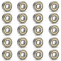 YIXISI 20 Pièces 608 ZZ Roulements, 608 ZZ Roulements à Billes en Métal Double Blindage, ABEC-7 Roulements à Billes Miniatures à YIXISI 20 Pièces 608 ZZ Roulements, 608 ZZ Roulements à Billes en Métal Double Blindage, ABEC-7 Roulements à Billes Miniatures à