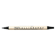 Rayher Stylo Calligraphie 1 Pièce Feutre pour Calligraphie à 2 Pointes DE 2 et 5 mm Matériel Calligraphie en Polystyrène Noir