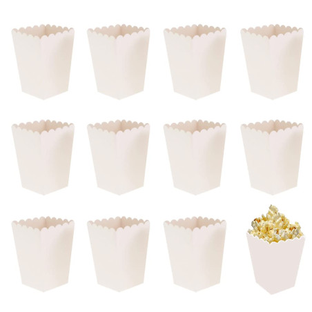 50 Pièces Boîtes à Pop-Corn, Boites à Popcorn et Bonbons, Carton Bonbons Conteneur, Popcorn Carton, Boîtes à Popcorn pour Fêtes,