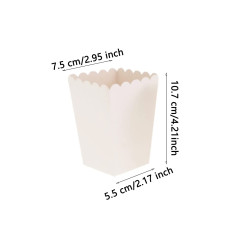 50 Pièces Boîtes à Pop-Corn, Boites à Popcorn et Bonbons, Carton Bonbons Conteneur, Popcorn Carton, Boîtes à Popcorn pour Fêtes,