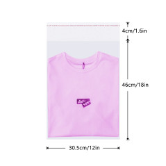 Sachet de Grands transparent cellophane 30x46cm 100 Pièces Sachet de Auto-Adhésifs OPP Sacs Cellophane Plastique 50µm pour Vêtem
