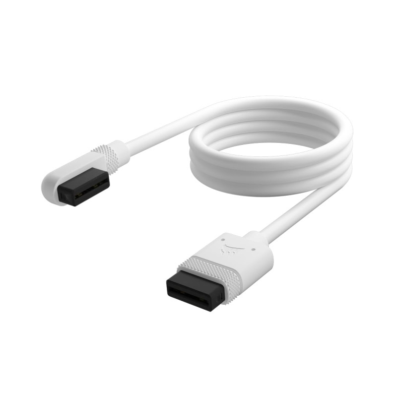 Corsair iCUE LINK Slim Cable - 1x 600mm Straight/Slim 90° - Blanc Corsair iCUE LINK Slim Cable - 1x 600mm Straight/Slim 90° - Blanc
