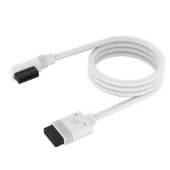 Corsair iCUE LINK Slim Cable - 1x 600mm Straight/Slim 90° - Blanc