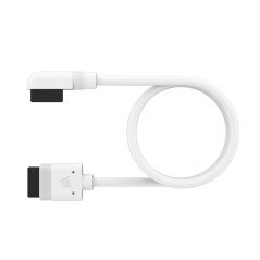 Corsair iCUE LINK Slim Cable - 1x 600mm Straight/Slim 90° - Blanc