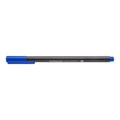 Staedtler - Triplus fineliner 334 - Blister 4 feutres triangulaires - Pointe superfine 0,3 mm bleus - En plastique 97% recyclé -