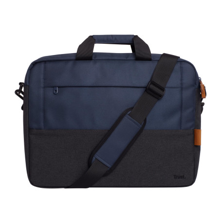 Trust Lisboa Sacoche Homme pour Ordinateur Portable 16 Pouces, Sac Bandoulière avec Sangle pour Chariot, Plastique Recyclé, Hous