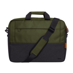 Trust Lisboa Sacoche Homme pour Ordinateur Portable 16 Pouces, Sac Bandoulière avec Sangle pour Chariot, Plastique Recyclé, Hous