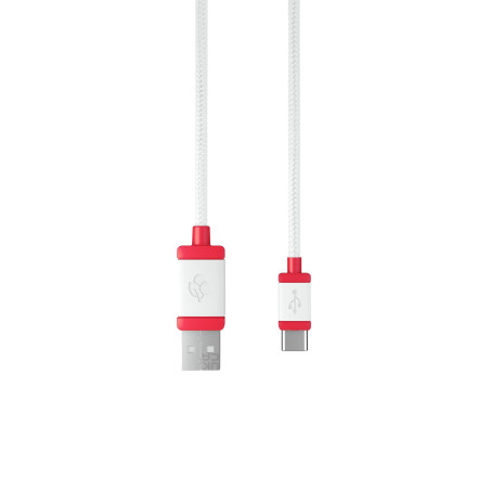 CHERRY USB CABLE 1.5, câble tressé USB-C vers USB-A, pour le chargement & le transfert de données, pour clavier, souris, smartph