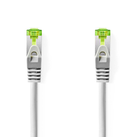 NEDIS Câble Cat 7 | PiMF | Fiche RJ45 (8P8C) | Fiche RJ45 (8P8C) | 0,5 m | Rond | LSZH | Gris | Sac en plastique
