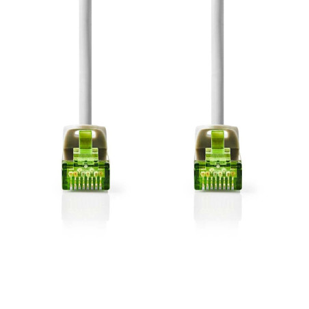 NEDIS Câble Cat 7 | PiMF | Fiche RJ45 (8P8C) | Fiche RJ45 (8P8C) | 0,5 m | Rond | LSZH | Gris | Sac en plastique