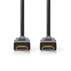 NEDIS Câble HDMI ™ haute vitesse avec Ethernet | Connecteur HDMI™ | Connecteur HDMI™ | 4K @ 60Hz | 18 Gbps | 1,50 m | Rond | PVC