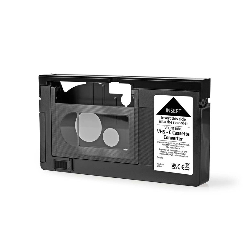 Nedis Convertisseur VHS - Conversion : VHS-C vers VHS - Plug and Play - Noir Nedis Convertisseur VHS - Conversion : VHS-C vers VHS - Plug and Play - Noir
