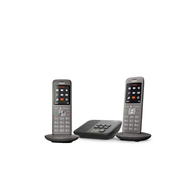 Gigaset CL660A Duo - Téléphone fixe sans fil - Répondeur - 2 combinés - Gris Anthracite [Version Française]