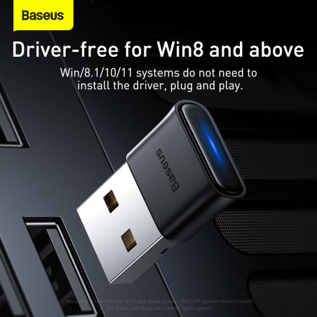 USB Bluetooth 5.0 adapter Baseus BA04 Black