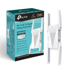TP-Link Répéteur WiFi 6E Mesh RE815XE, Amplificateur WiFi AXE5400 Mbps, 1 Port Gigabit, 4 antennes externes, Compatible avec Les