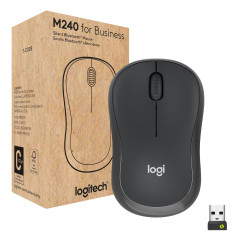 Logitech M240 for Business Souris silencieuse sans Fil, récepteur USB Logi Bolt, Bluetooth, certifiée à l'international pour Win
