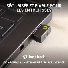 Logitech M240 for Business Souris silencieuse sans Fil, récepteur USB Logi Bolt, Bluetooth, certifiée à l'international pour Win