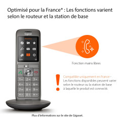 Gigaset CL660 Duo - Téléphone fixe sans fil - 2 combinés - Gris Anthracite [Version Française]