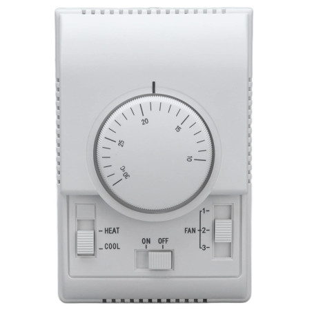 Thermostat Mécanique, 10-30 ℃ Thermostat Manuel de Climatisation, 110-220V/AC Centrale Thermostats à Tension de Ligne Chauffage