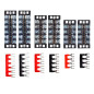 HUAZIZ 6 Pcs bornier à Vis Borne(600V/25A)4/5/6 Position Double Rangée Vis de Bande ,6 Pcs Rouge et Noir Bande de Barrière Termi HUAZIZ 6 Pcs bornier à Vis Borne(600V/25A)4/5/6 Position Double Rangée Vis de Bande ,6 Pcs Rouge et Noir Bande de Barrière Termi