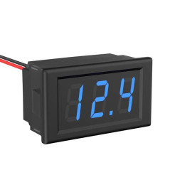 Voltmetre DC 5V ~ 120V Mini Voltmètre Digital 0,56 Pouce 2 Fils Étanche Volt Jauge de Tension Affichage LED pour Véhicule, Camio
