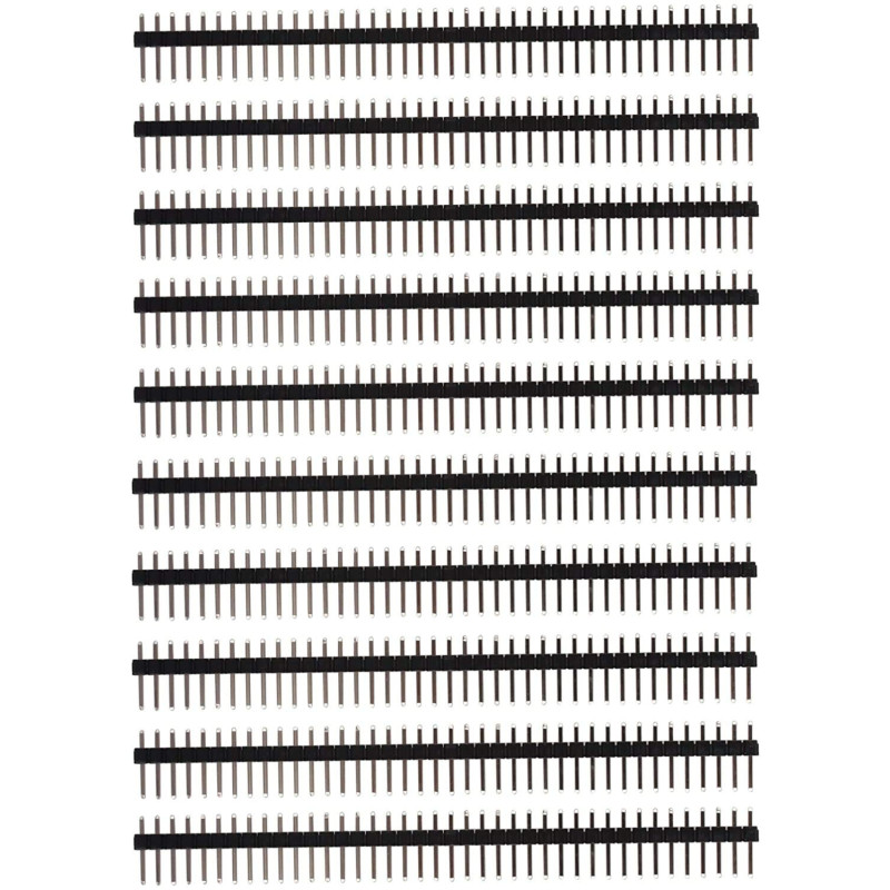 HALJIA connecteur interne 10 pcs 40pin 2,54 mm rangée simple mâle broches Bande HALJIA connecteur interne 10 pcs 40pin 2,54 mm rangée simple mâle broches Bande
