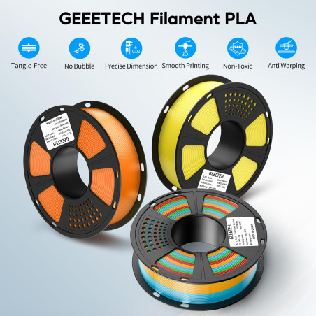 GEEETECH Filament PLA pour imprimante 3D, 1,75 mm, +/- 0,02 mm, New Pink, Bobine, 1 kg