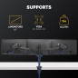 Fellowes Bras Porte Écrans Platinum Triple pour 3 Moniteurs Jusqu'à 27", Portrait Ou Paysage, Norme VESA, 2 Ports USB Fellowes Bras Porte Écrans Platinum Triple pour 3 Moniteurs Jusqu'à 27", Portrait Ou Paysage, Norme VESA, 2 Ports USB