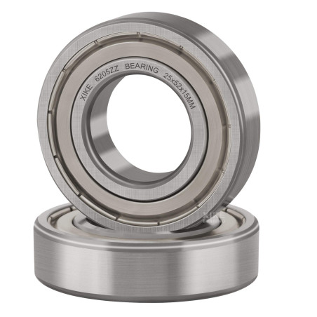 XiKe 2x Roulements à billes 6205ZZ 25x52x15mm - Prélubrifié et Acier 100Cr6, Double joint métallique, 6205-2Z Roulements à bille